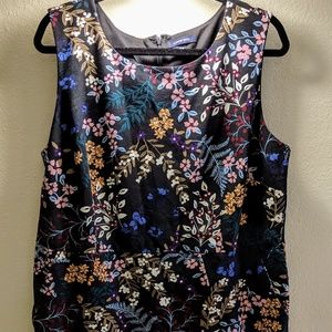 [Land's End] Floral High Neck Dress 18 EUC